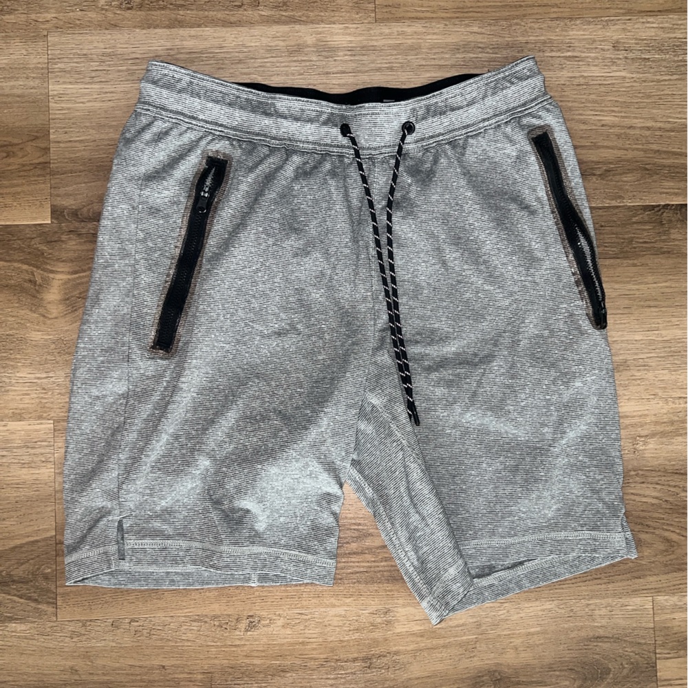 American Eagle Outfitters Gray Athletic Shorts with Black Accents